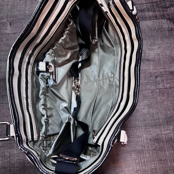 Kate Spade Black and Cream Striped Diaper Bag - Picture 4 of 15
